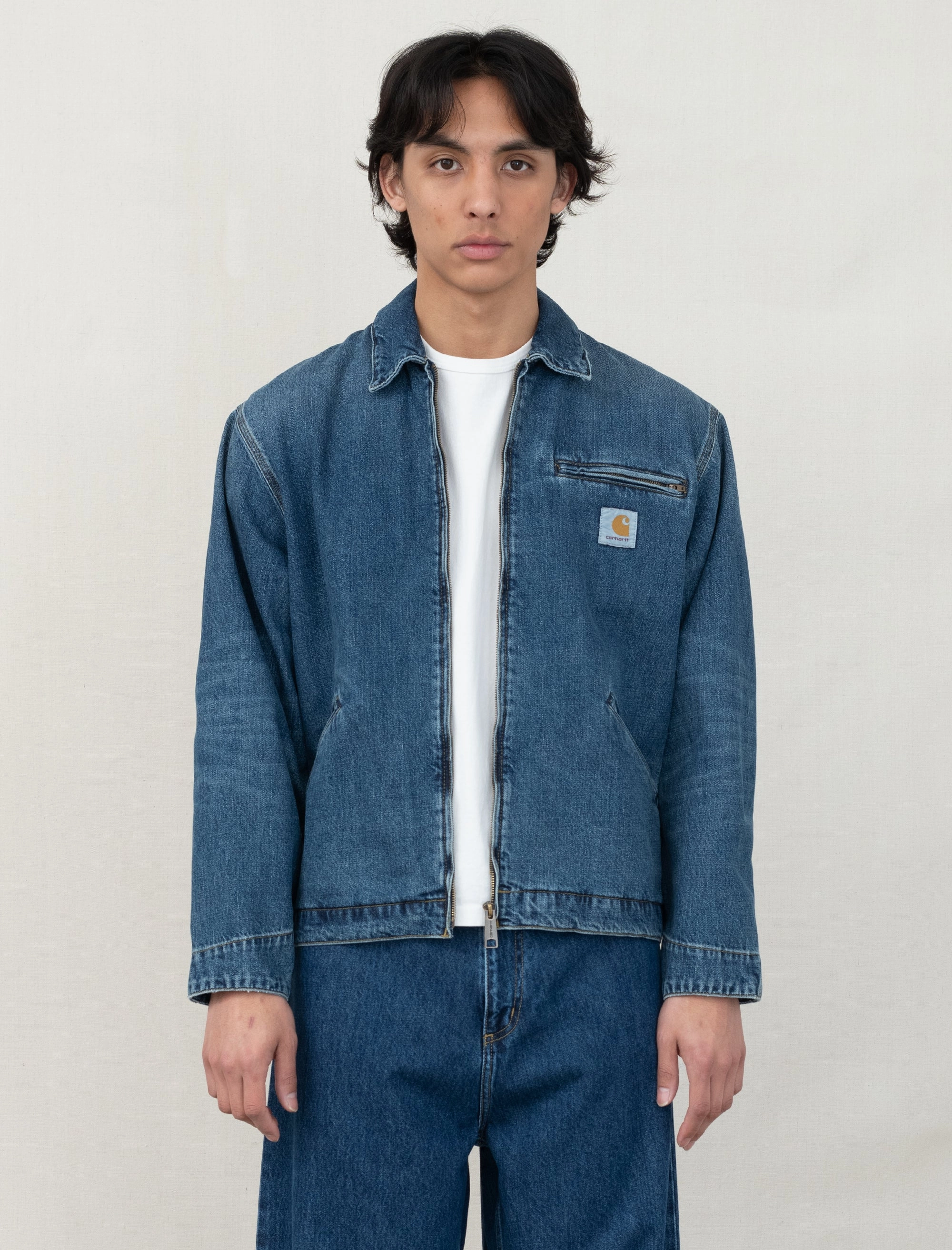 Modern Drop Tail Hem OG Detroit Jacket Blue (Dark Used Wash)