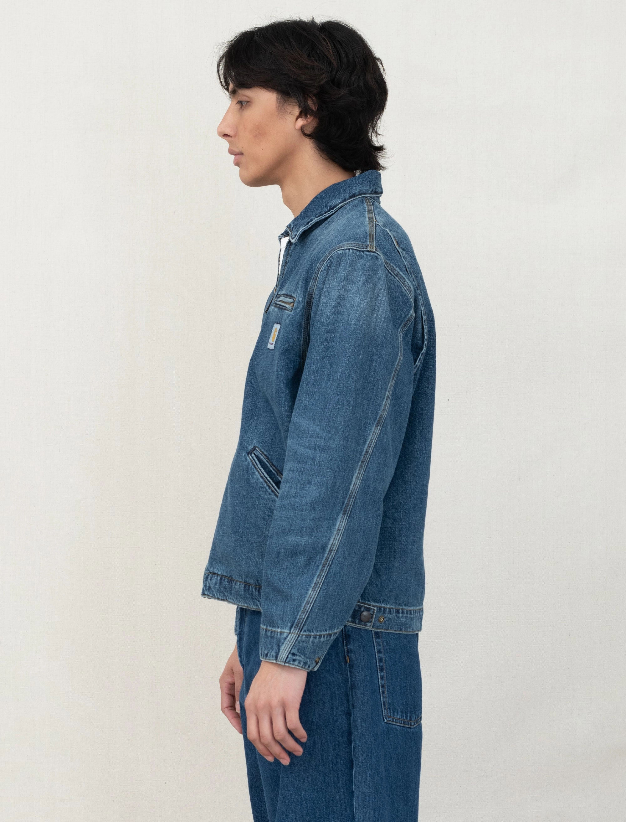 OG Detroit Jacket Blue (Dark Used Wash) Casual City Abrasion Proof Shoulders