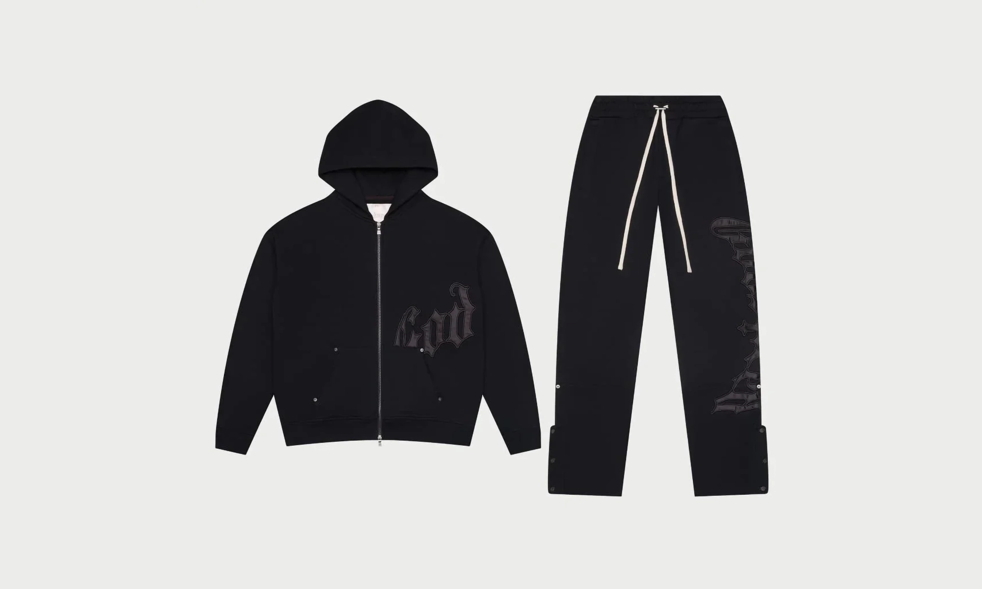 OG Logo Sweatsuit V2 "Black" Lightweight insulation