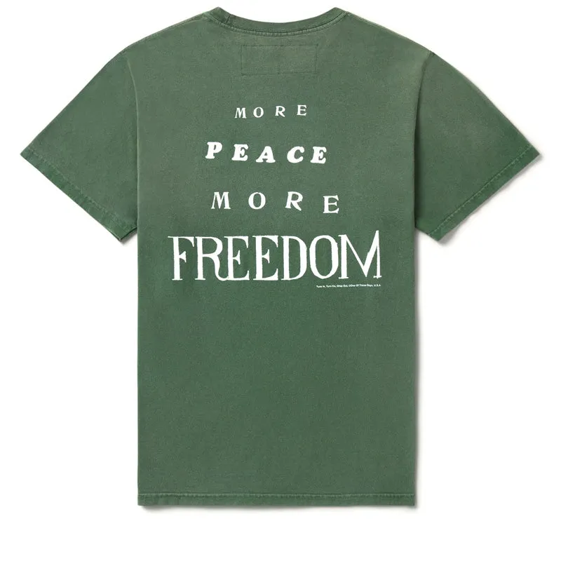 One Of These Days More Peace, More Freedom Tee - Washed Green Groom attire