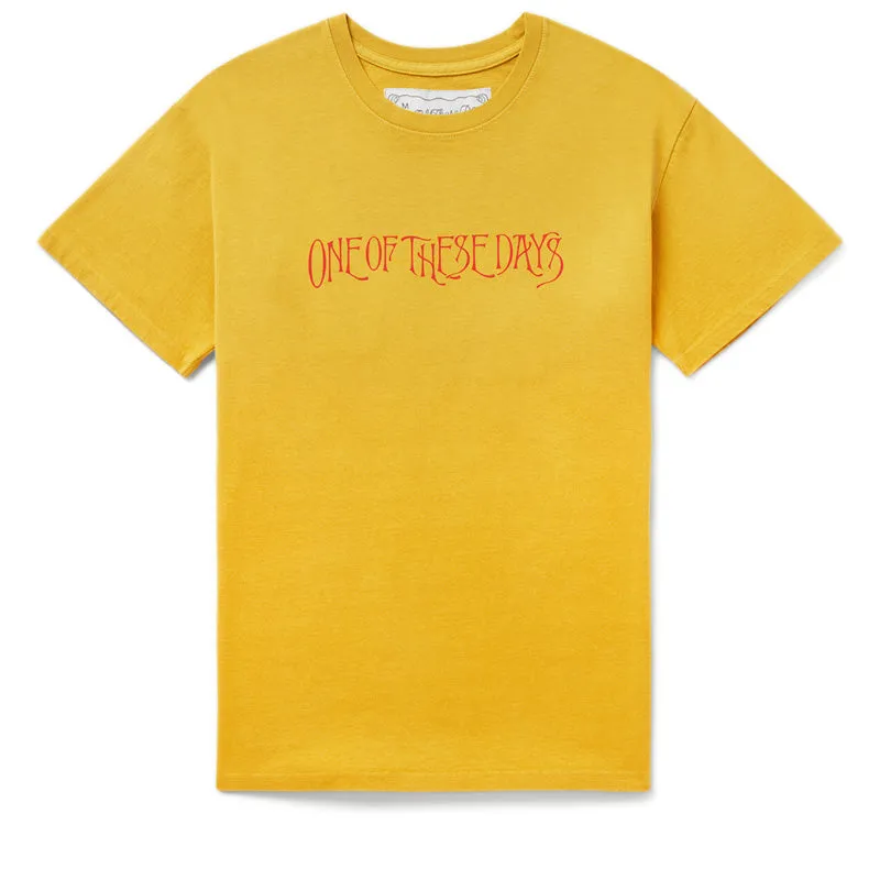 One Of These Days Wreath Of Roses Tee - Mustard Size large