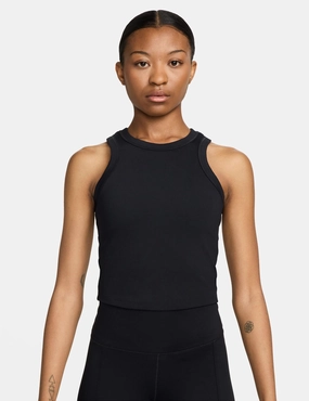 Flexible Armhole Design Minimal Lightness One Fitted Dri-FIT Cropped Tank Top - Black