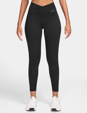 For Teens Thermal Warm Day Ready One High Waisted 7/8 Leggings - Black/Dark Smoke Grey