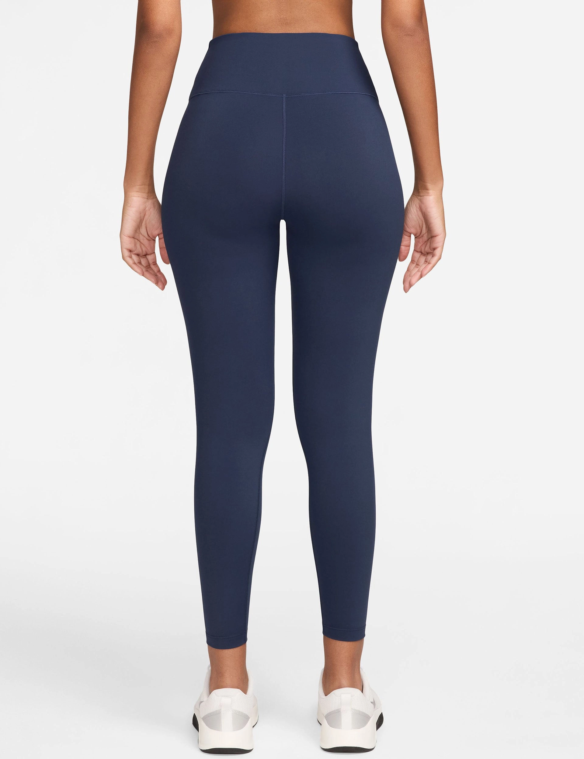 One High Waisted 7/8 Leggings - Midnight Navy Loose Fit Minimalist Style Beach Walk High Waist