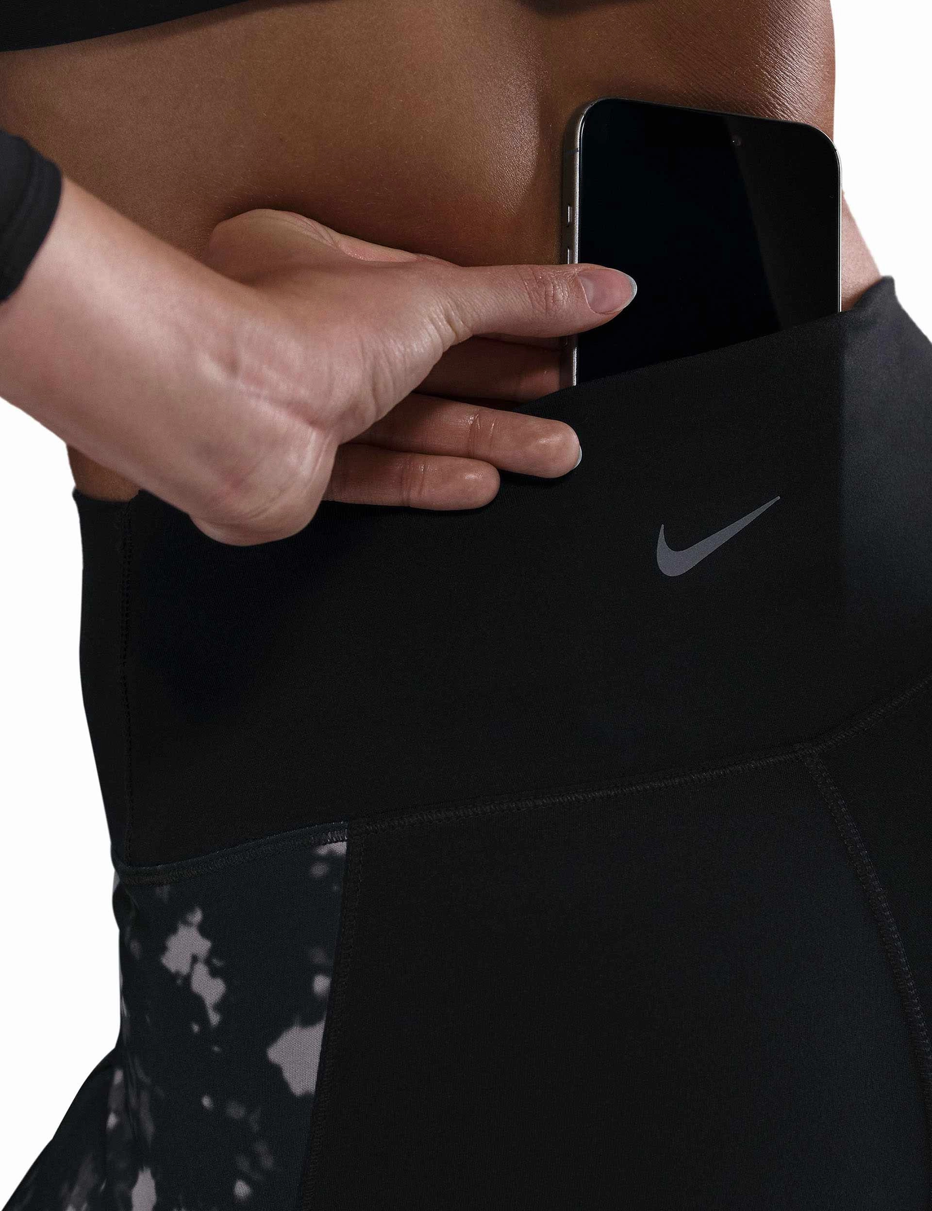 Machine wash One High Waisted 7/8 Printed Leggings - Black