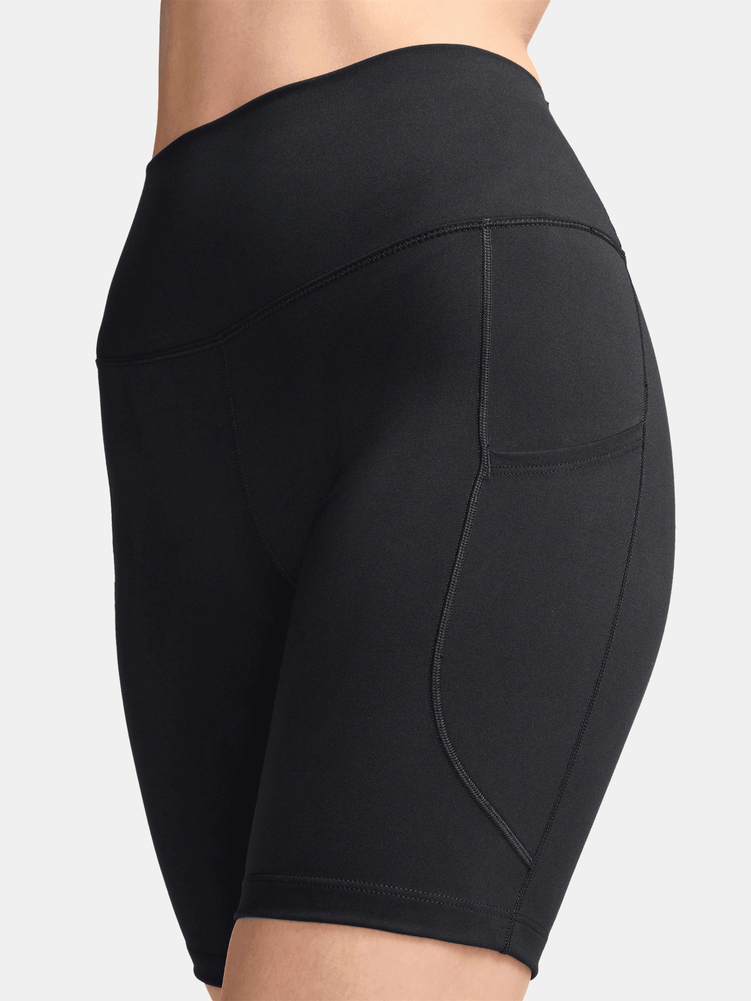 One High-Waisted 8'' Biker Shorts with Pockets color - fast Day Trip Wear