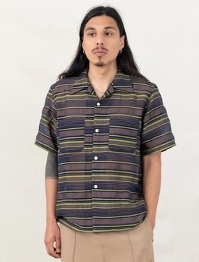 Quick Dry Material OdorResistantTreatment One-Up Shirt (Navy/Yellow)