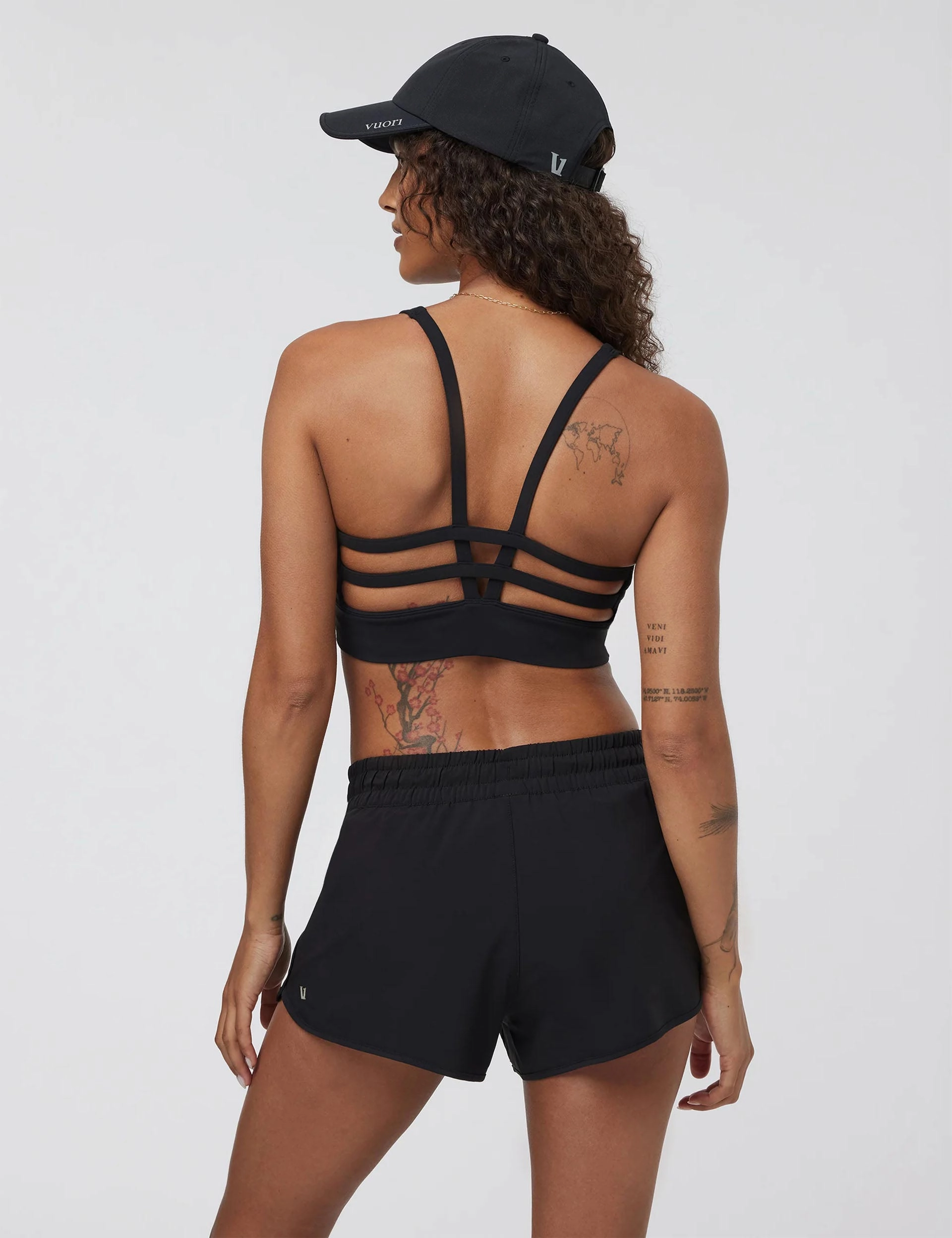 Red Yosemite Longline Bra - Black