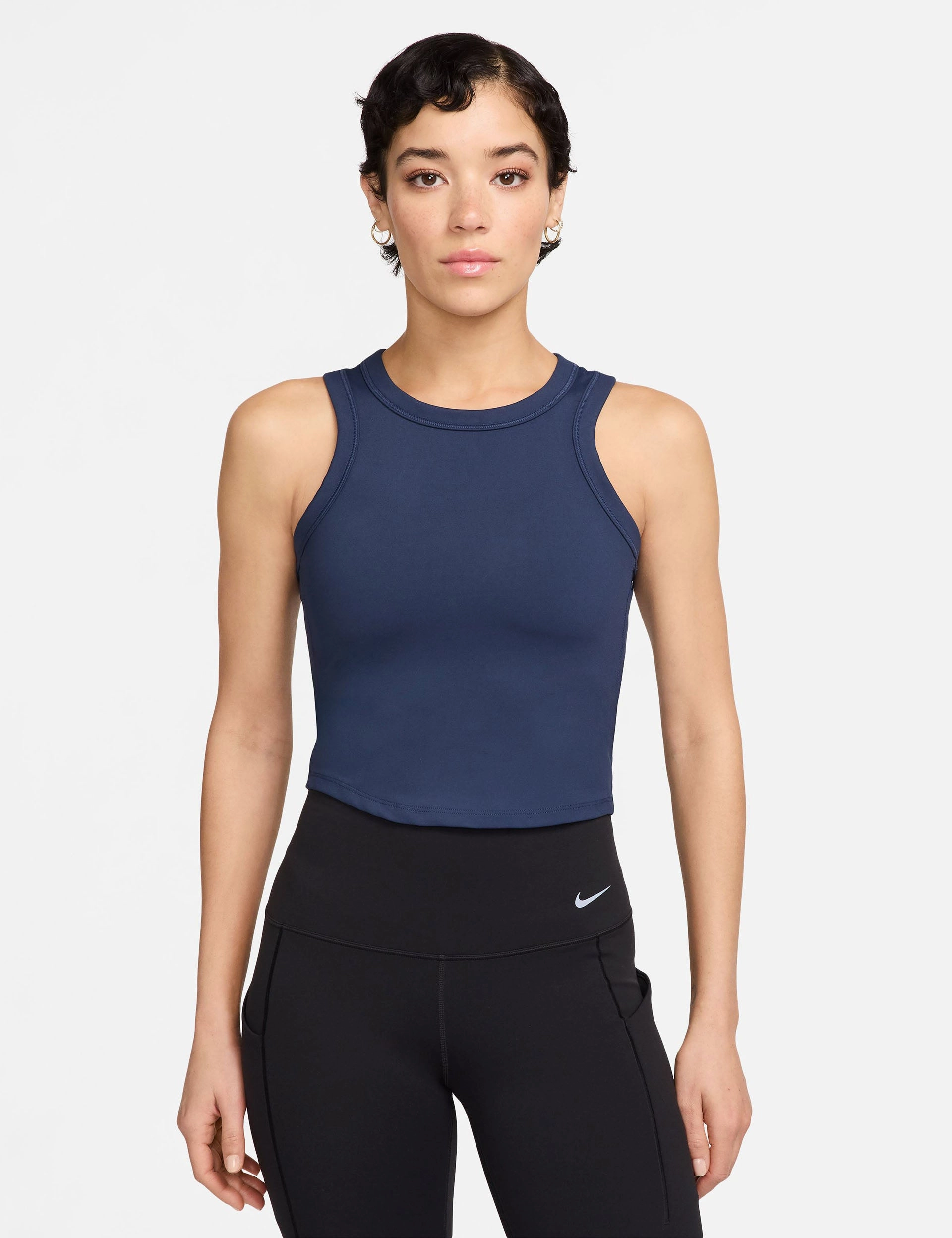 Reconfigurable One Fitted Dri-FIT Cropped Tank Top - Midnight Navy