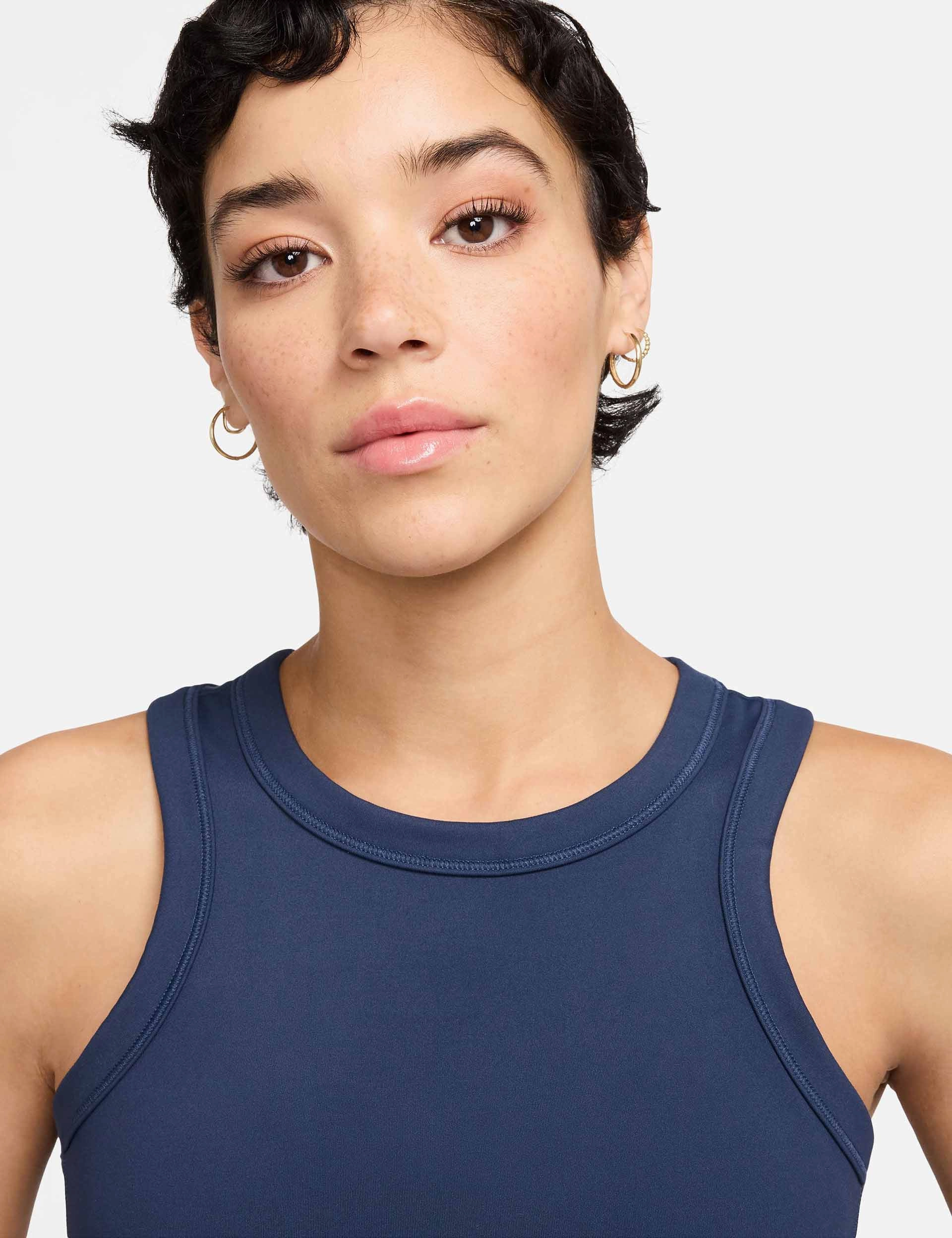 Ergonomic Paneling mid - end One Fitted Dri-FIT Cropped Tank Top - Midnight Navy
