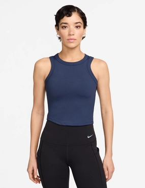 Reconfigurable One Fitted Dri-FIT Cropped Tank Top - Midnight Navy