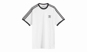 FadeResistantColors NonIrritating Seams Originals 3-Stripes Tee "White / Black"