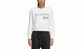 ReflectiveDetails AntiStatic Treatment Originals EQT Crew Cropped Sweatshirt "White"