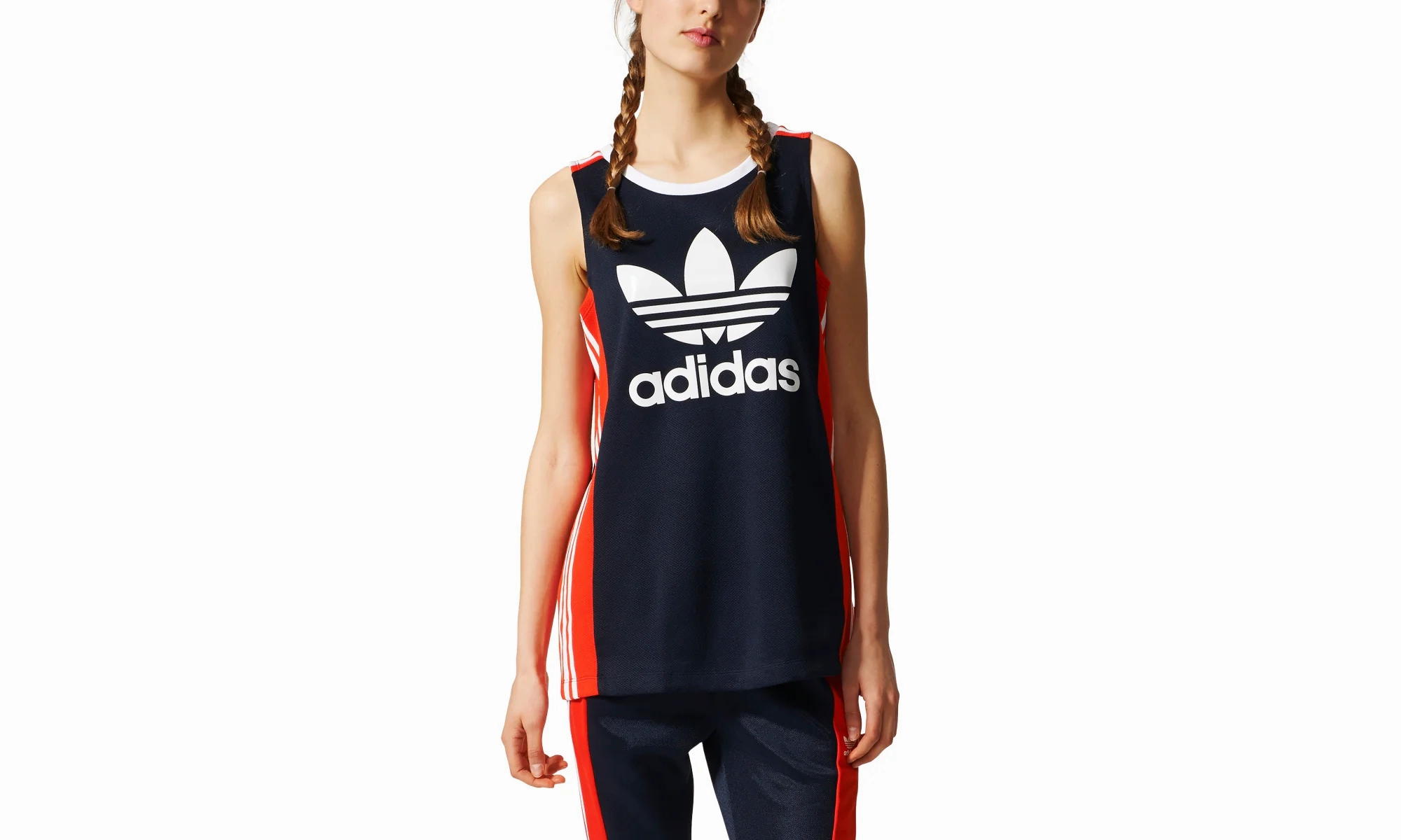 Originals Osaka AR Tank Top "Legend Ink / Orange Red / White" Seamless Sleeve Construction
