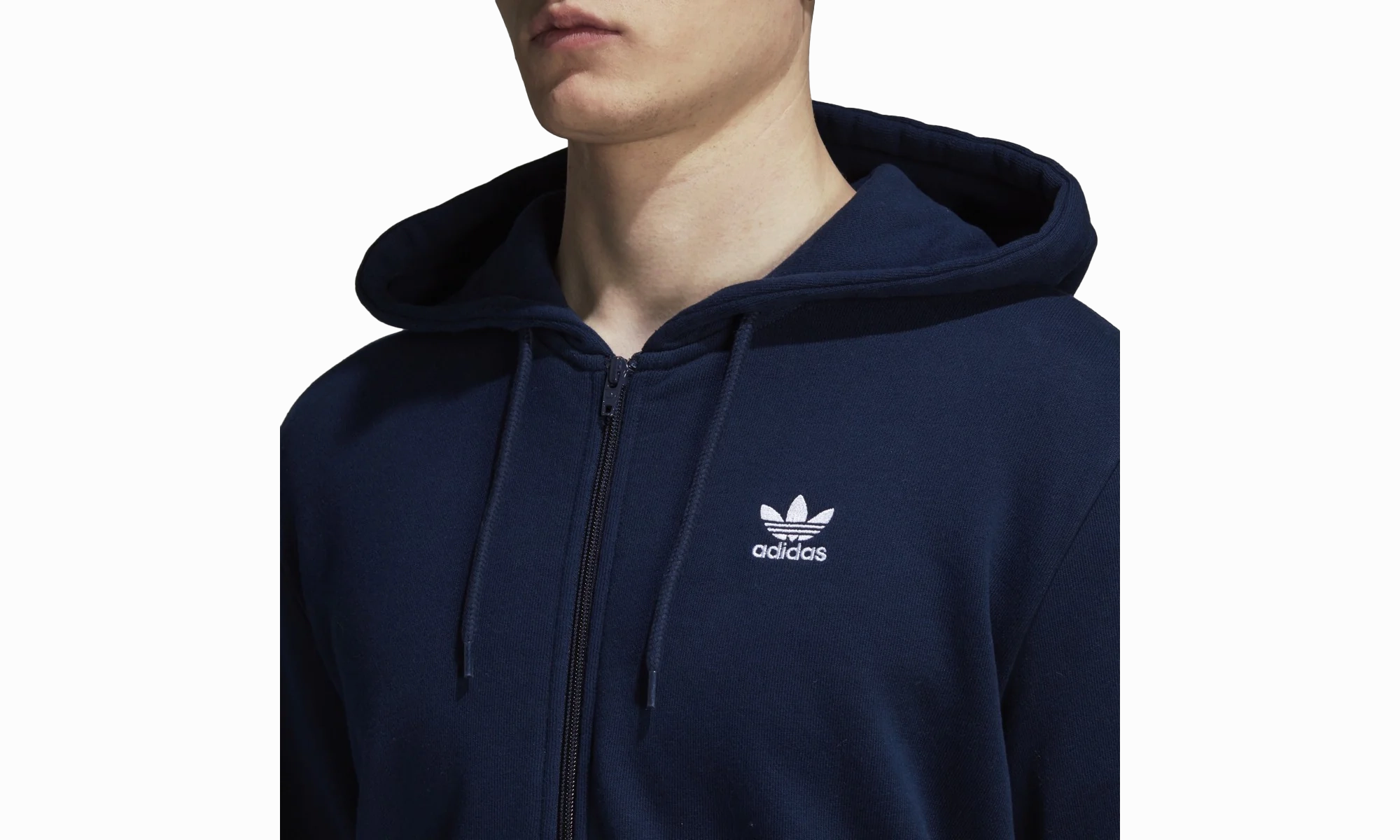 Originals Trefoil Full Zip Fleece Hoodie "Collegiate Navy"