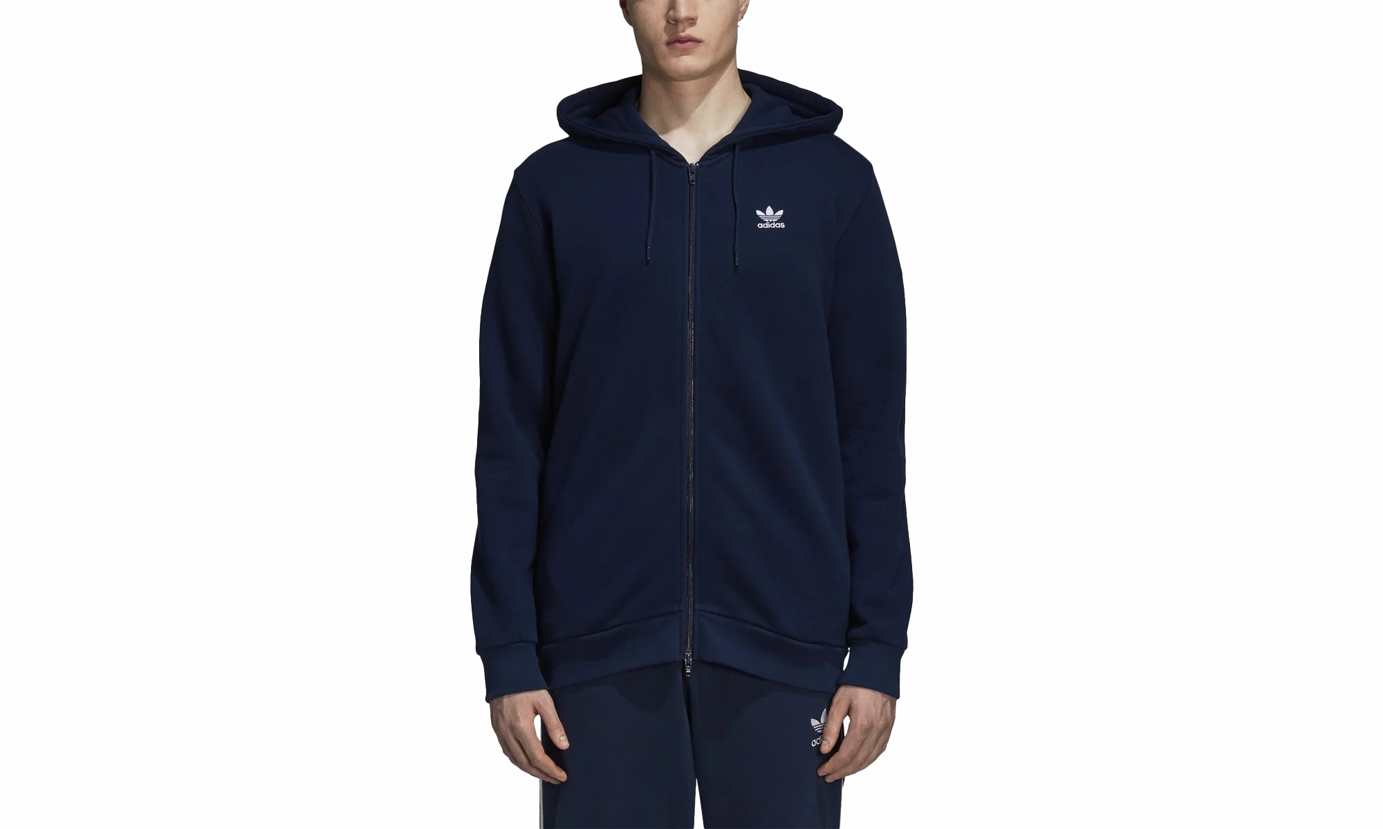 Originals Trefoil Full Zip Fleece Hoodie "Collegiate Navy"
