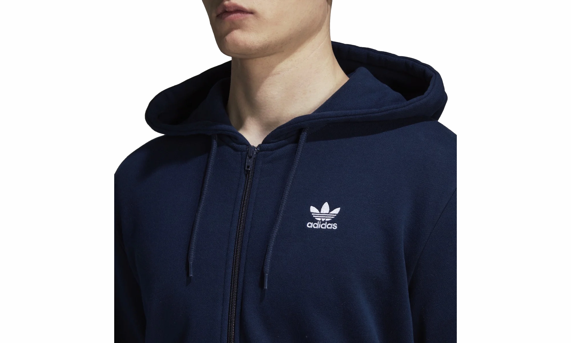 Originals Trefoil Full Zip Fleece Hoodie "Collegiate Navy"