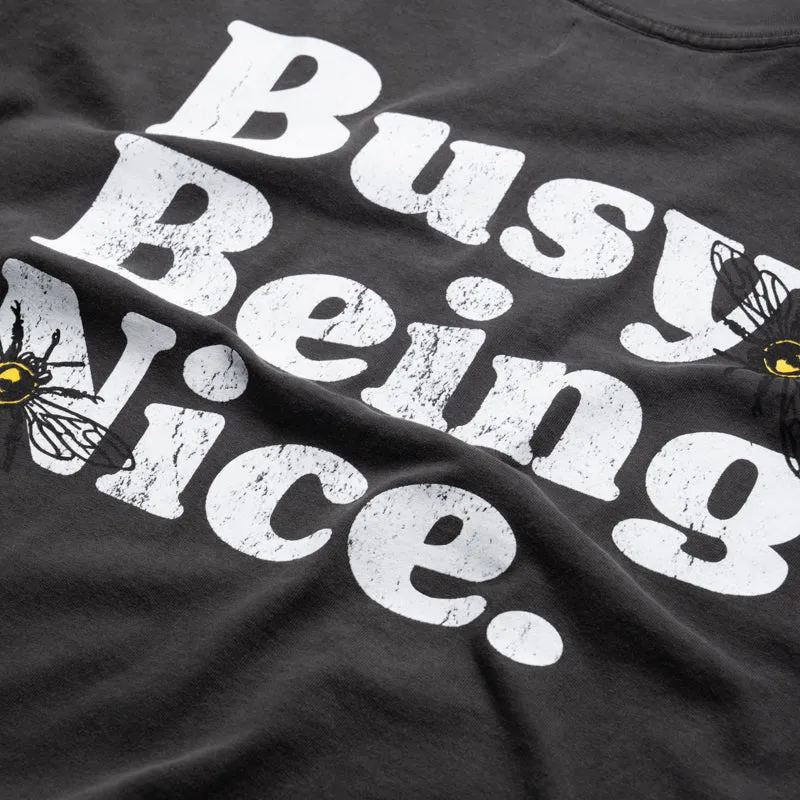 bar Politics Busy Being Nice Core Tee - Black