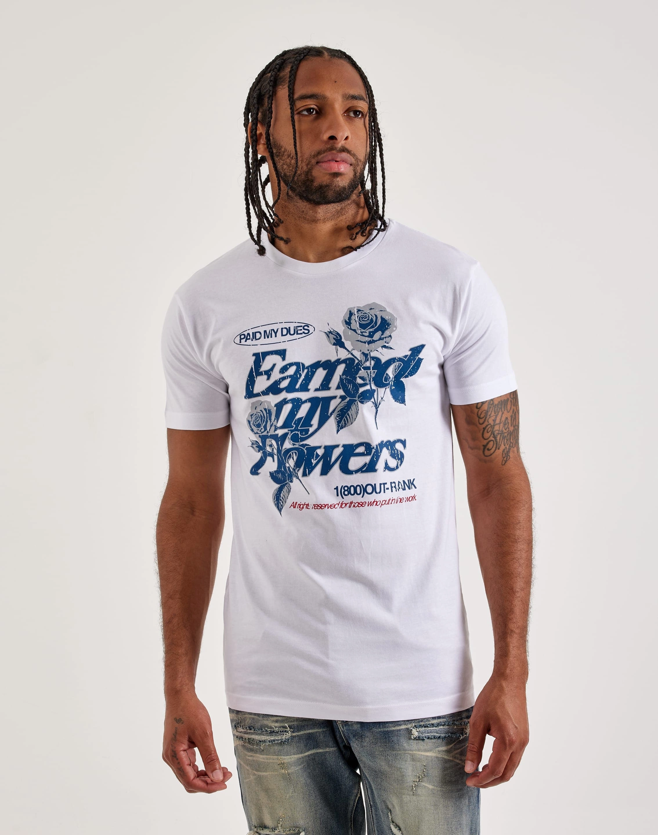 AntiPilling Outrank Earned My Flowers Tee