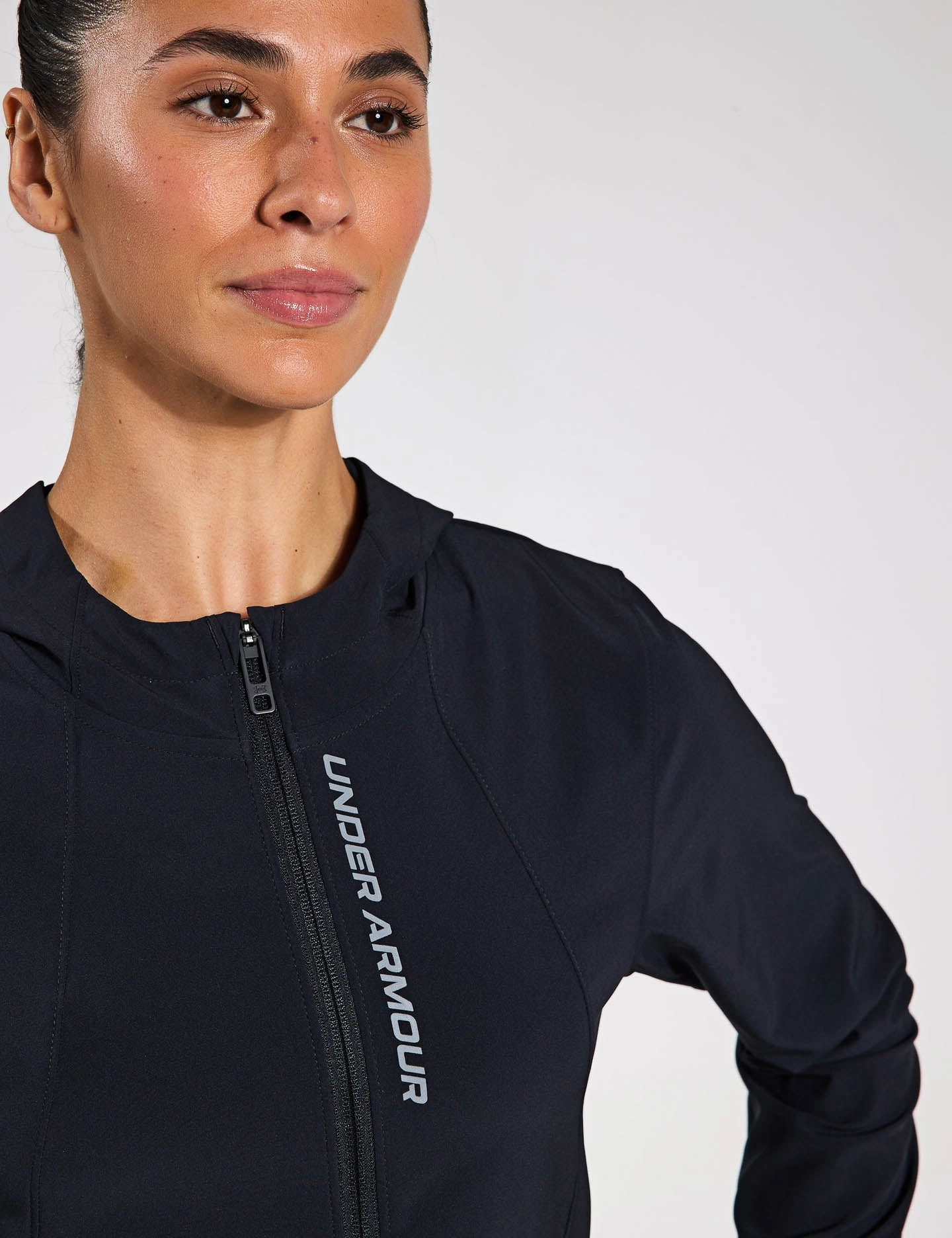 OutRun The Storm Jacket - Black/Reflective Embellished Trim nylon blend