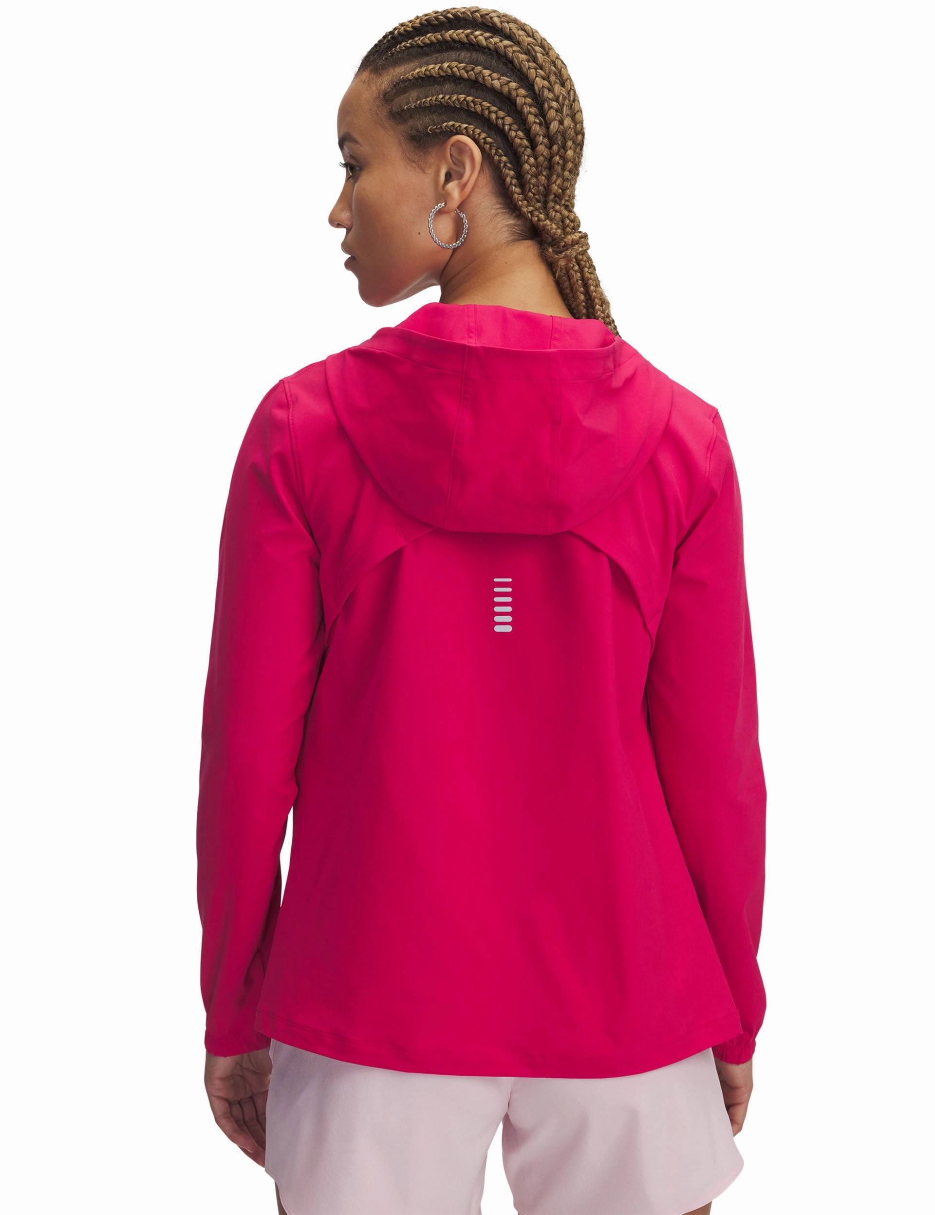 OutRun The Storm Jacket - Shaded Fuchsia/Reflective Recycled Material Blend Anti Pilling Technology