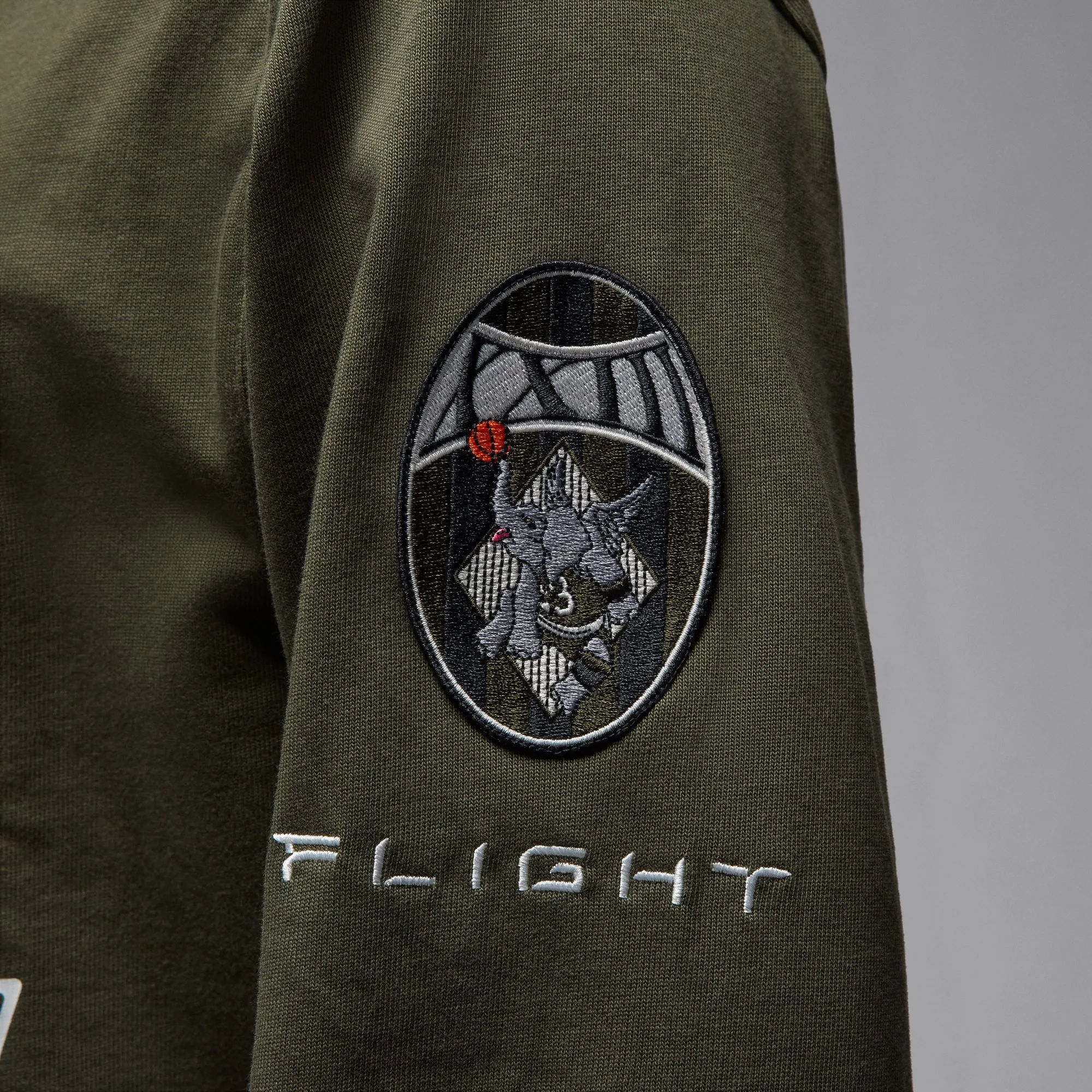 Jordan Long-Sleeve Rugby Top (Cargo Khaki) Peace Glow Serene Ease