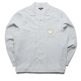 Classic Style Malbon Golf Saint Tropez Seersucker L/S Shirt - Blue