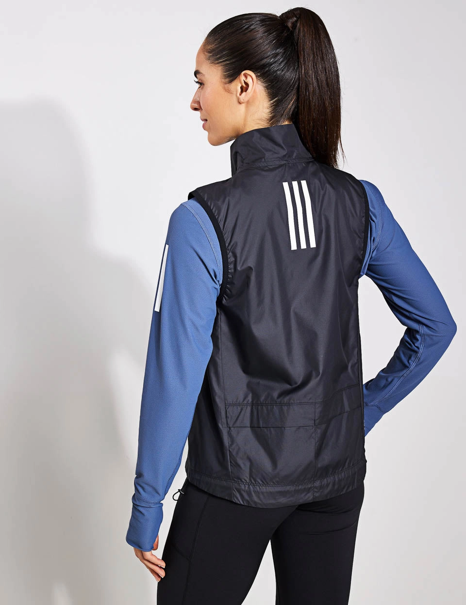 Seamless Knit Cuffs Comfy Essentials Own the Run Vest - Black