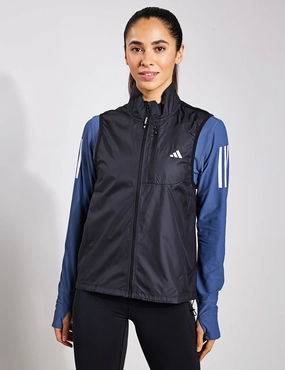 Heat Reflective Layer Quick Pull Zipper Own the Run Vest - Black