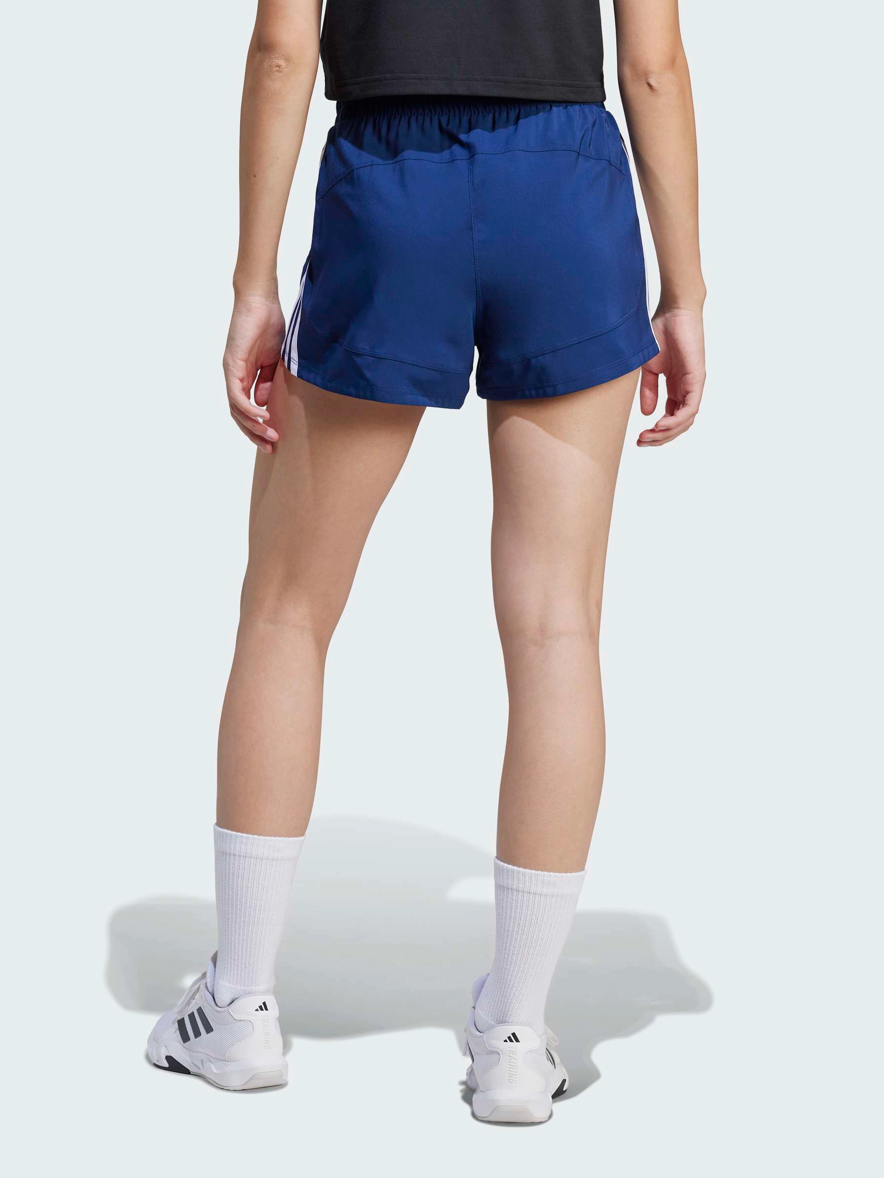 Durable Construction Pacer Training 3-Stripes Woven High Rise Shorts