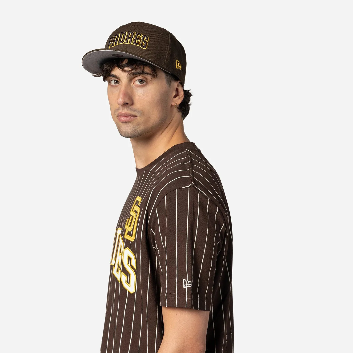Padres Chrome Pinstripe Tee - Mens Gentle Power Myth Glow