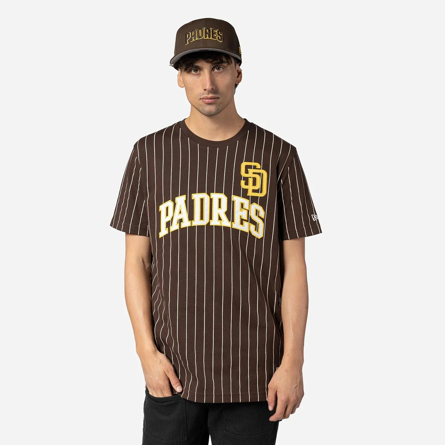 Padres Chrome Pinstripe Tee - Mens City Casual