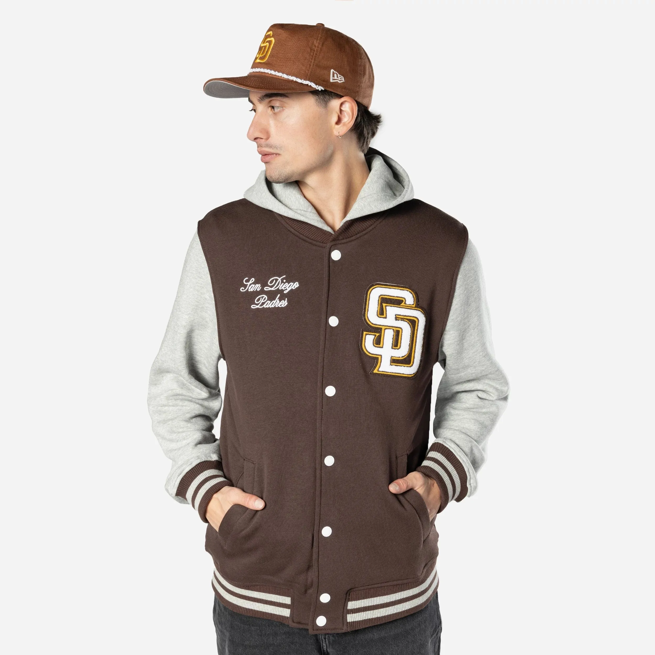 Padres Snap Front Fleece Jacket - Mens ZeroRestrictionMobility