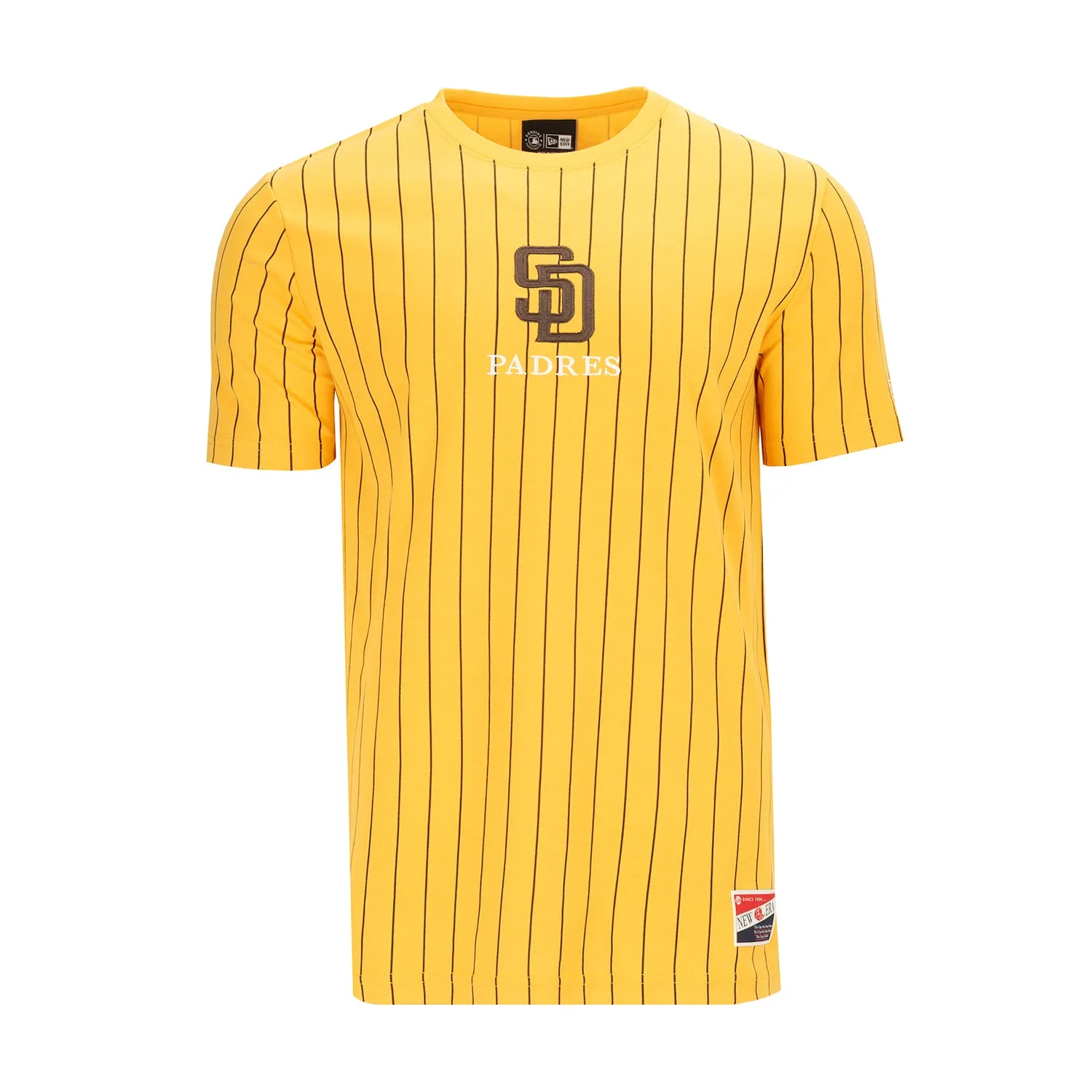 Padres Team Logo Pinstripe Tee - Mens Ship Glow