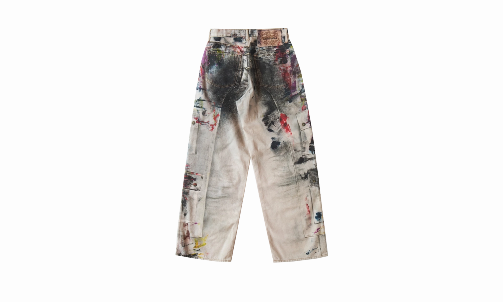 Street Style Painter Trompe L'oeil Jeans "White/Multi"