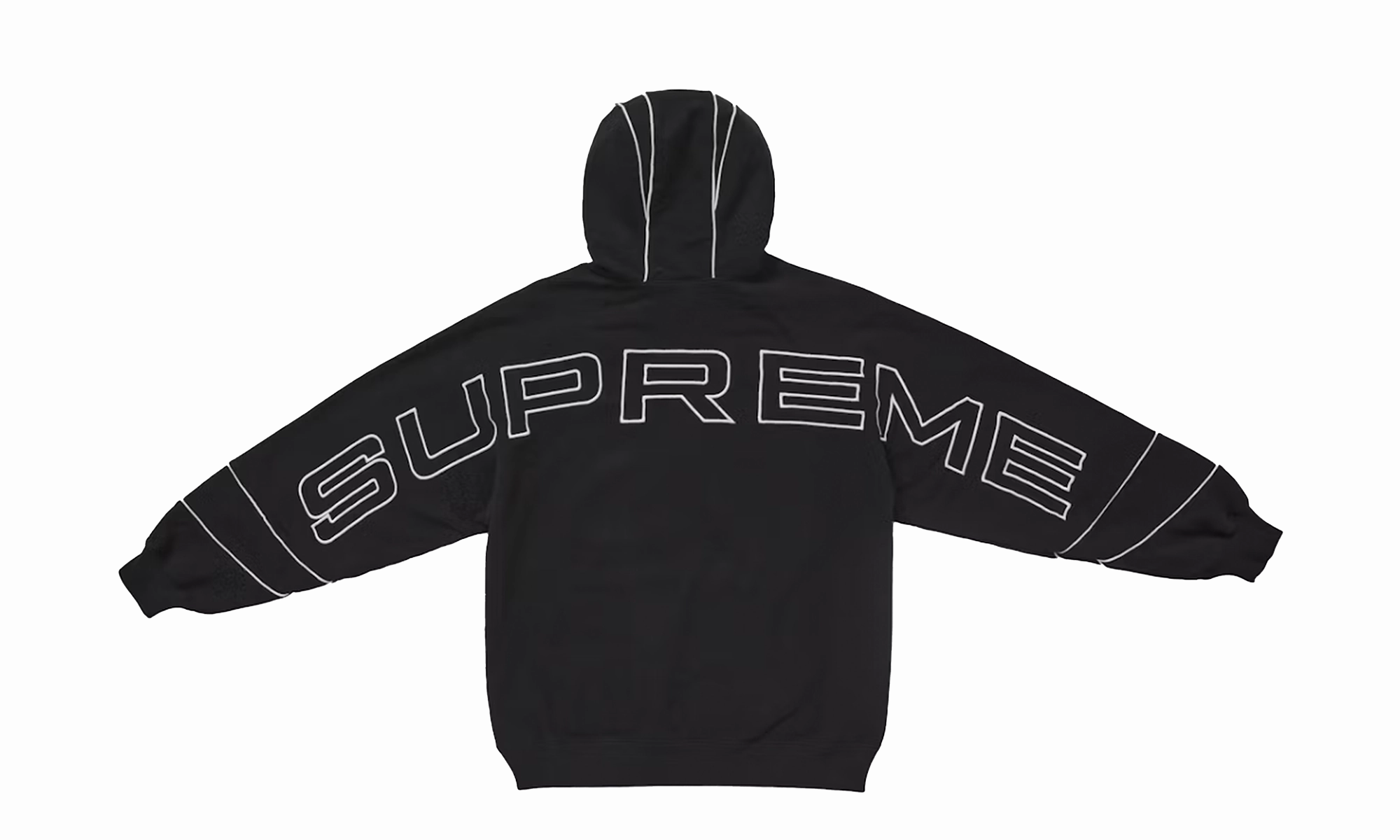 Paneled Hoodie "SS 25 - Black"