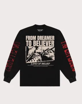 Breathable Lining Dream Core Paper Planes Ip Holdings Llc Dreamer to Believer Long-Sleeve Tee