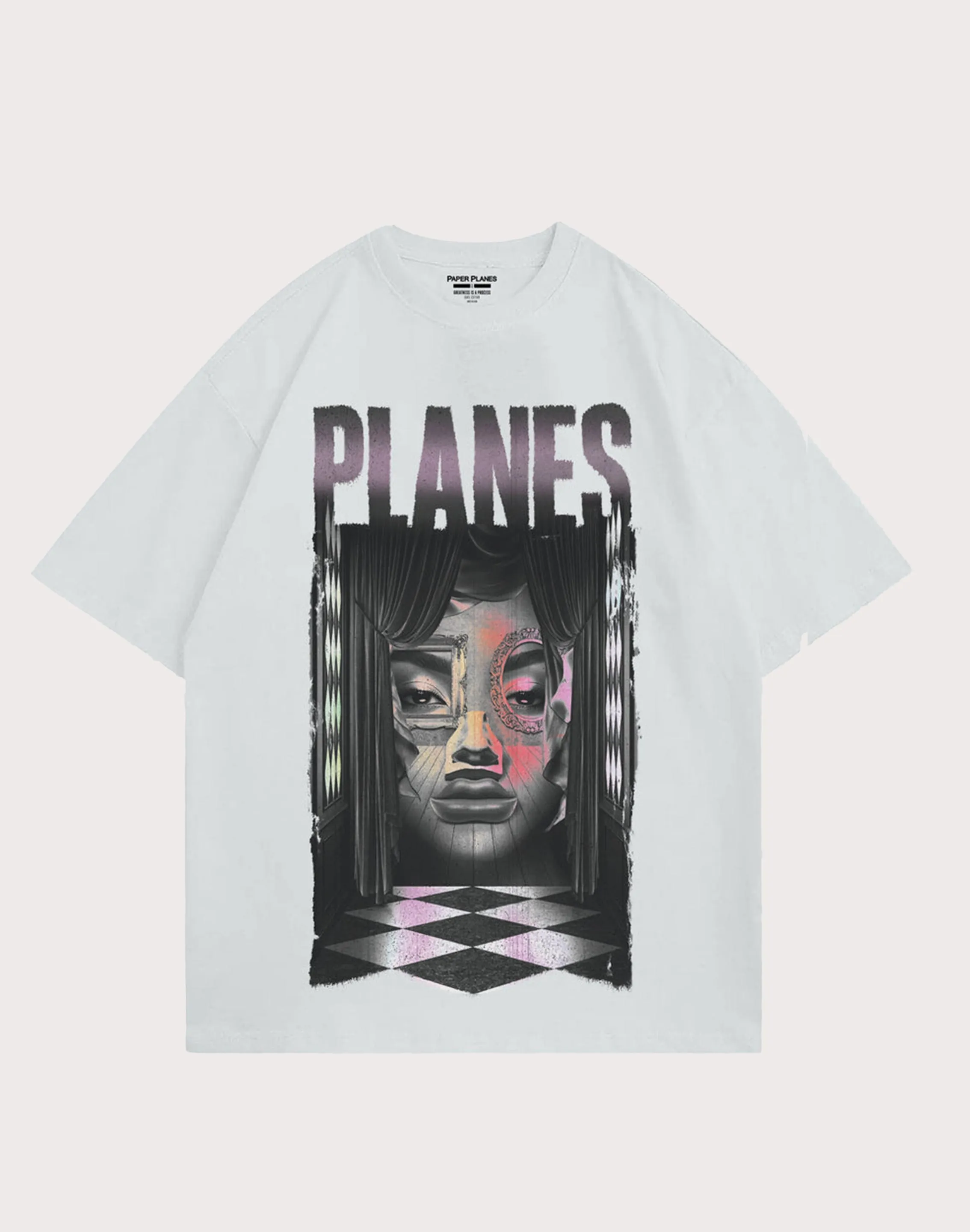 HighDensity Weave Paper Planes Ip Holdings Llc Surrealist Face Heavyweight Tee
