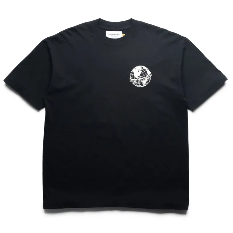 Politics Busy Being Nice Worldwide Tee - Black Senior Button Down
