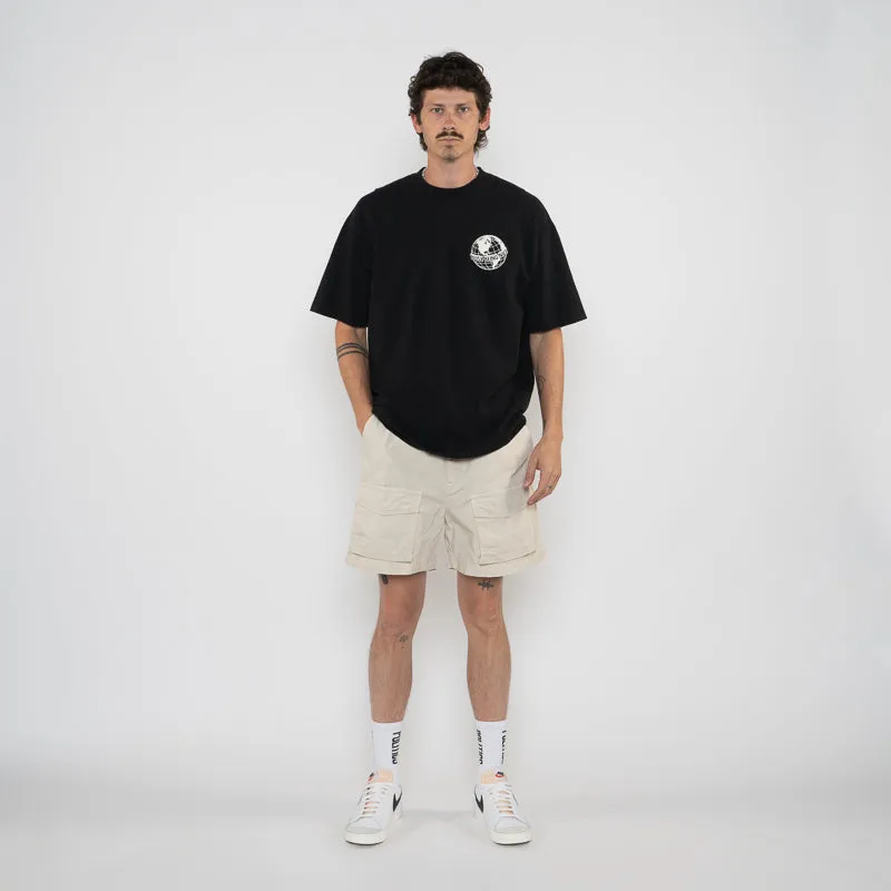 Regular-fit rayon shirt Politics Busy Being Nice Worldwide Tee - Black