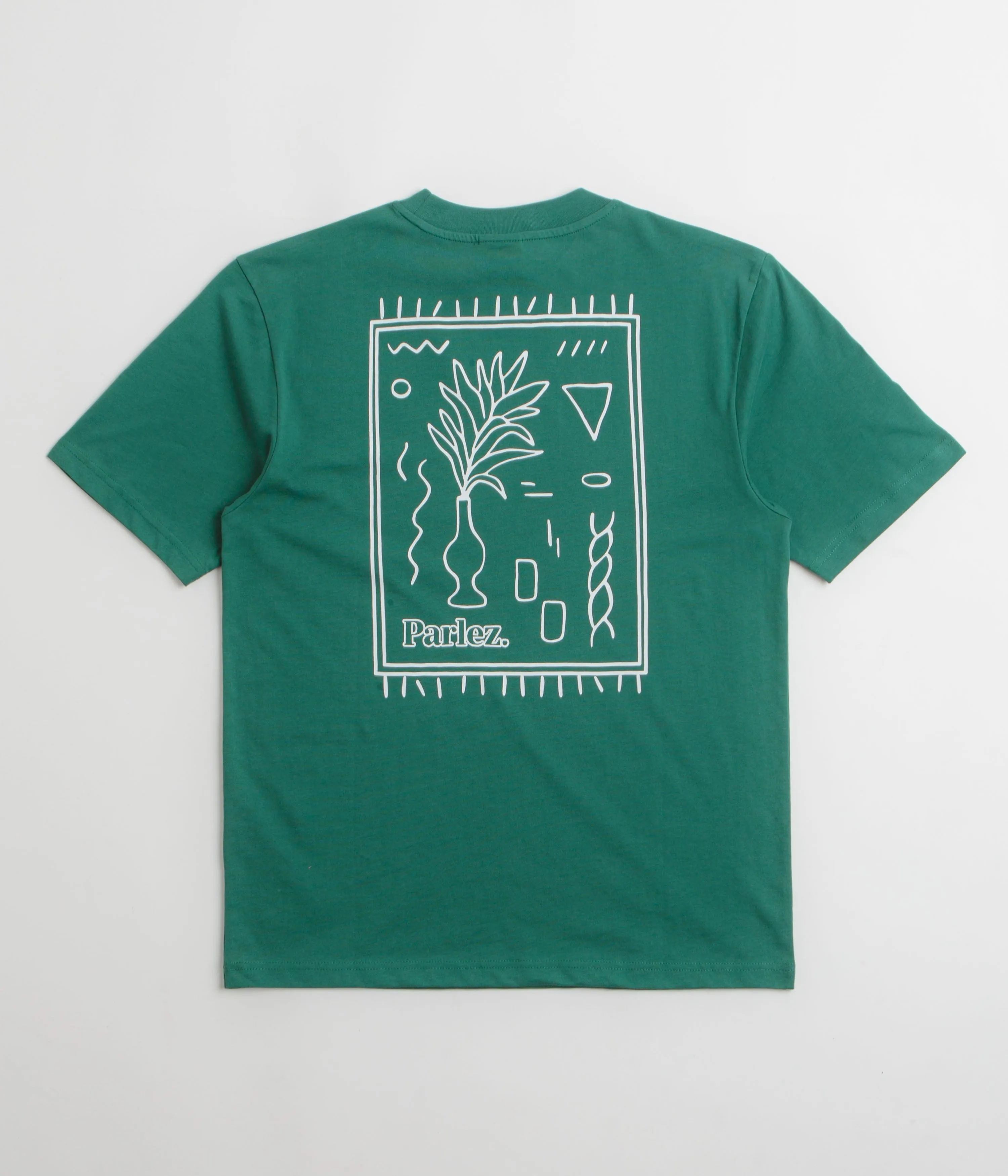 Slub Texture Fabric Belts Parlez Almitas T-Shirt - Pacific Green