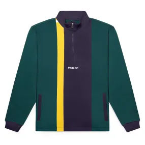 Youthful Vibe good for gym sessions Parlez Bellevue Quarter Zip Sweatshirt - Deep Teal