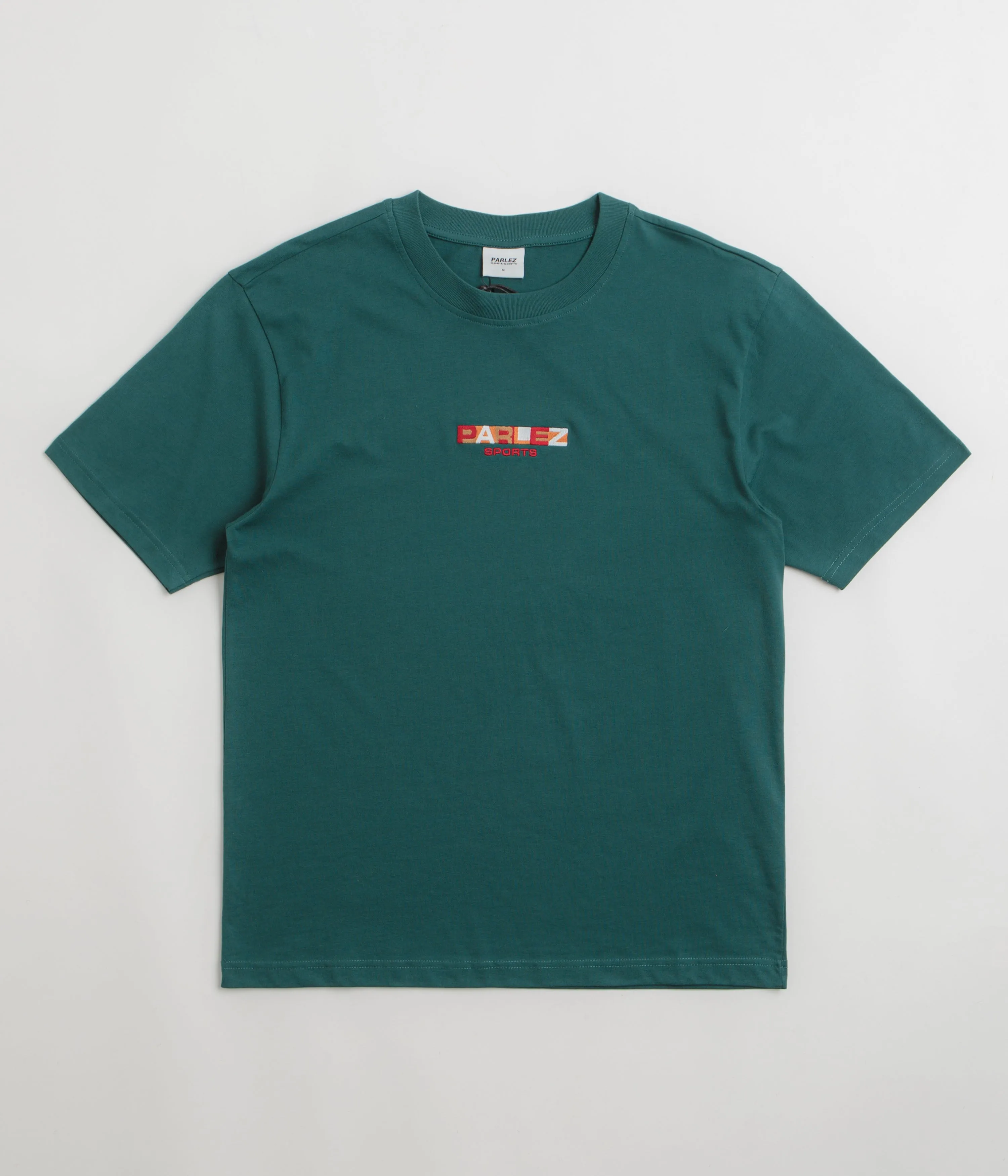 retro hem Parlez Bloc T-Shirt - Petrol