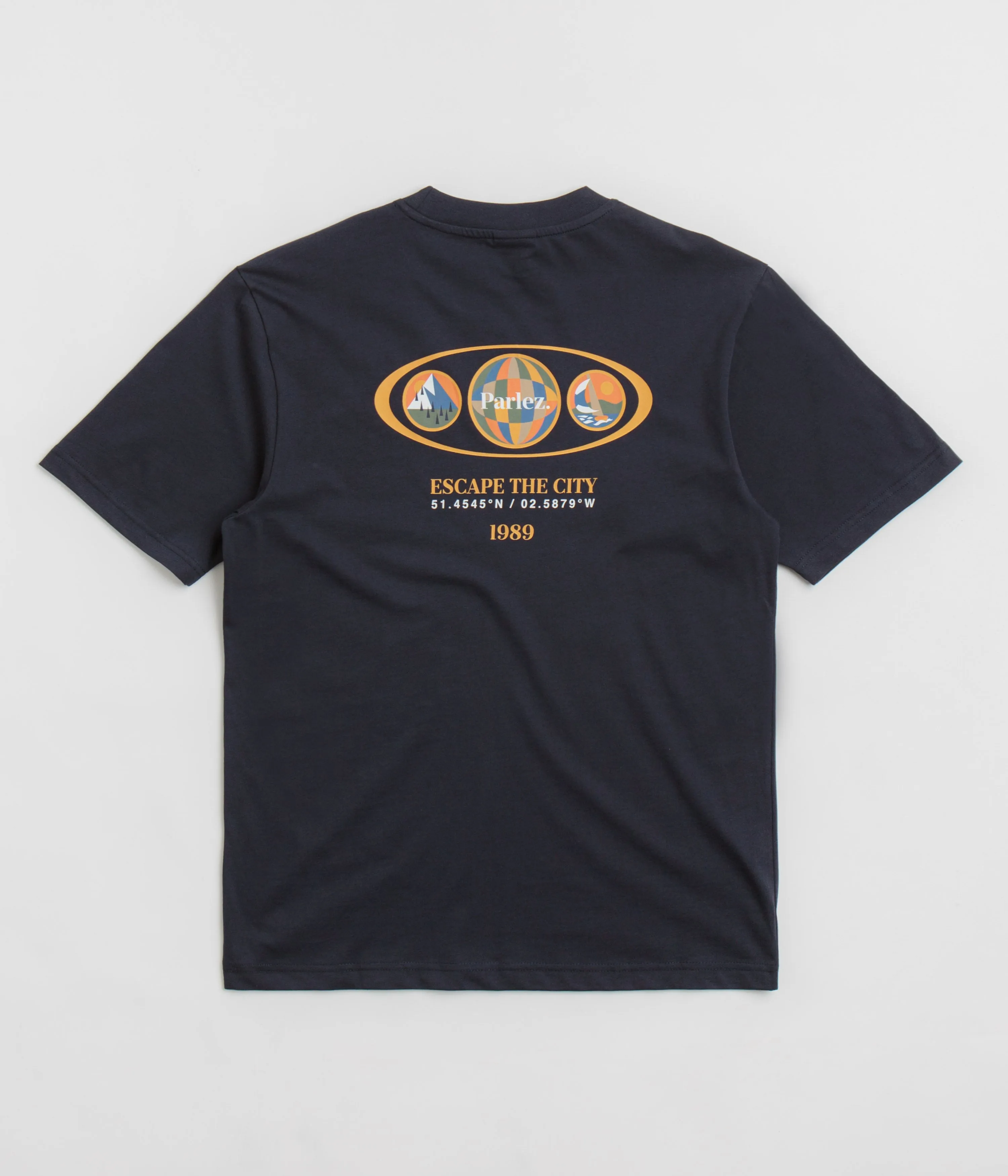 Size small earthy colors Parlez Jurupa T-Shirt - Navy