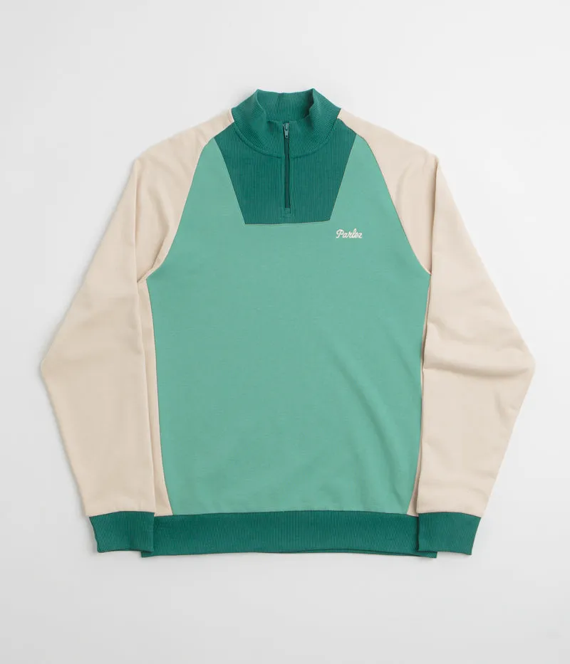 Parlez Zenith 1/4 Zip Sweatshirt - Sage Shore Relaxed Style