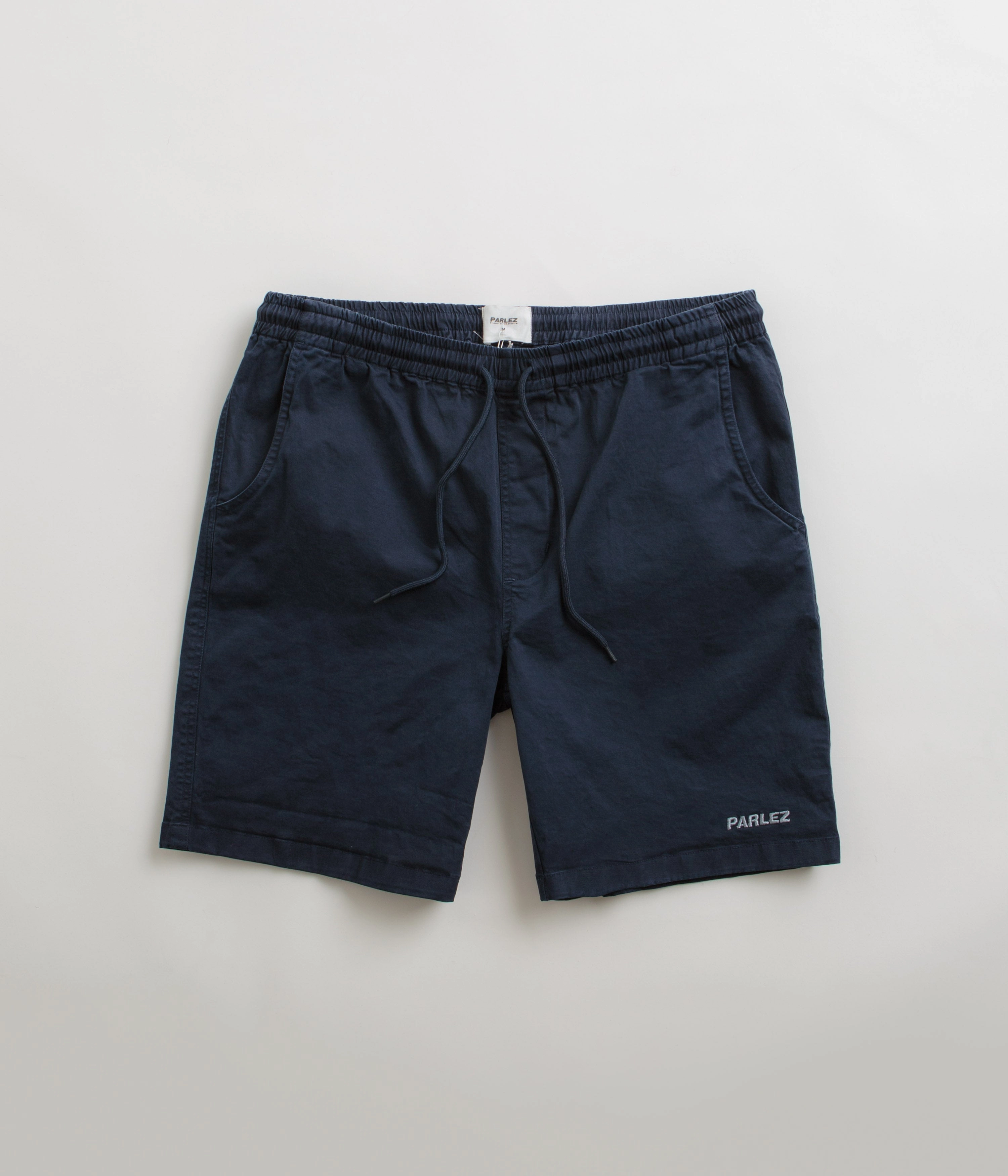 Parlez Blakey Shorts - Navy Layered Hem Detail