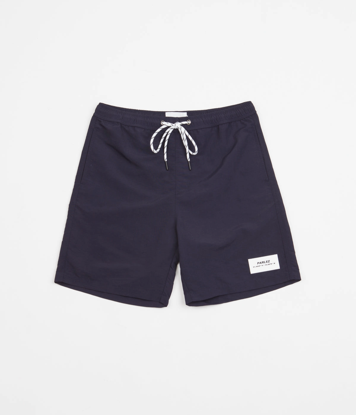 Stylish Fit Eco Friendly Dye Process Parlez Rival Swim Shorts - Navy / White