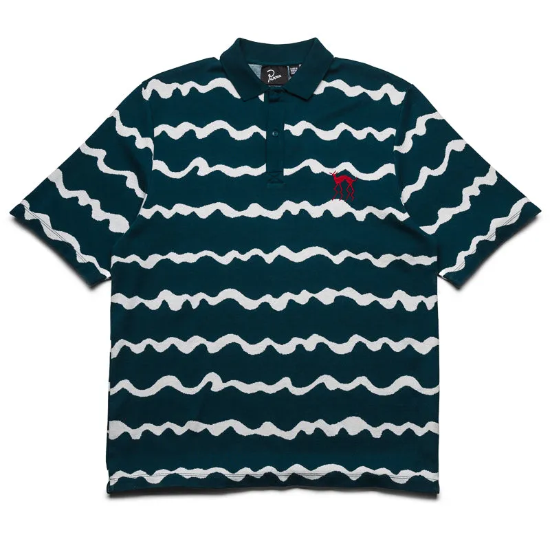 Chic Appearance Parra Broken Waves Polo Shirt - Pine Green
