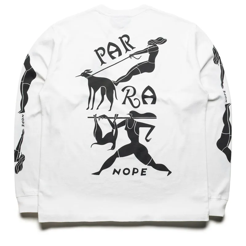 Fashion-Forward stud Parra Dog Training L/S Tee - White