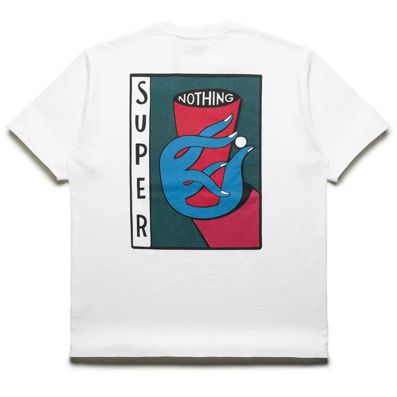 Parra Super Nothing Tee - White Sun Protective Fabric jogger pants silhouette